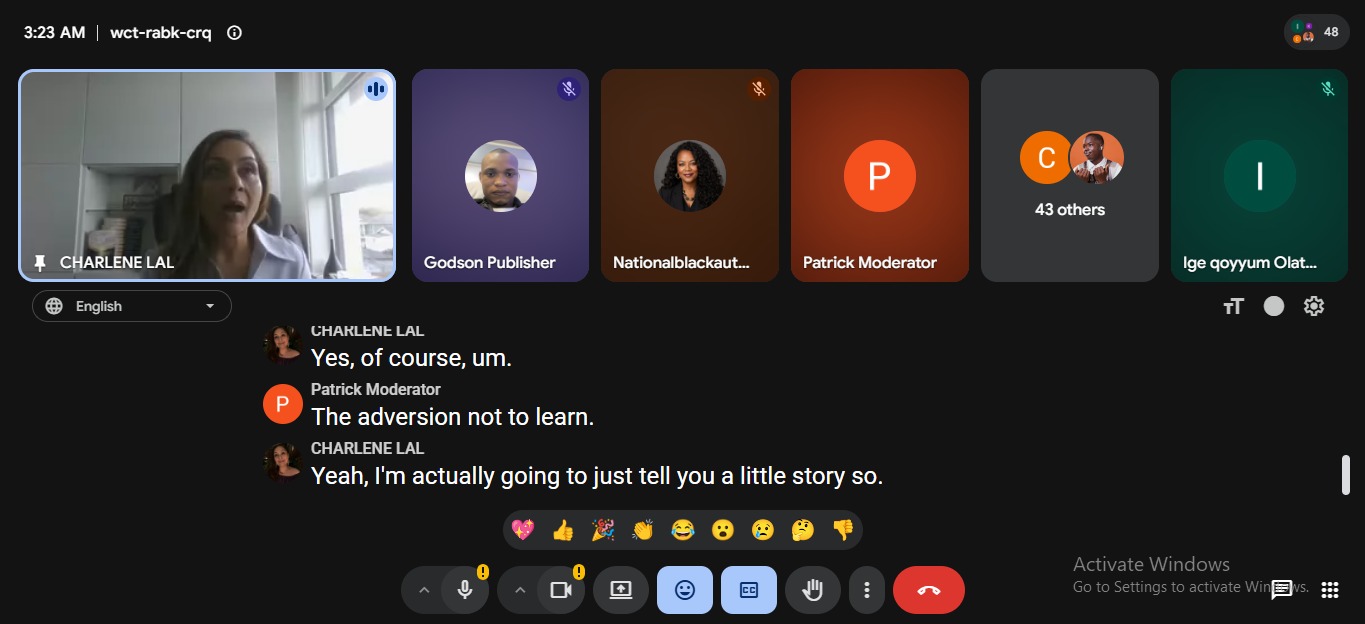Live Author Webinar — 48 Attendees On Camera