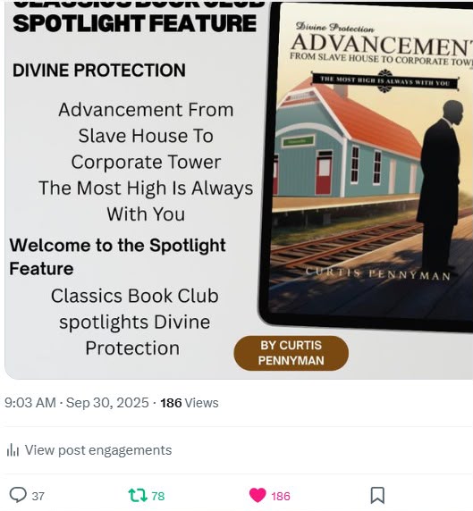 Curtis Pennyman — promotional campaign graphic for Divine Protection: Advancement From Slave House To Corporate Tower